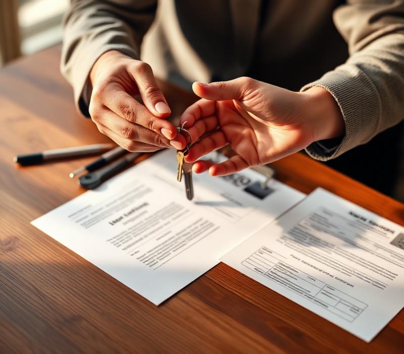 Homeowners signing closing paperwork with a cash buyer